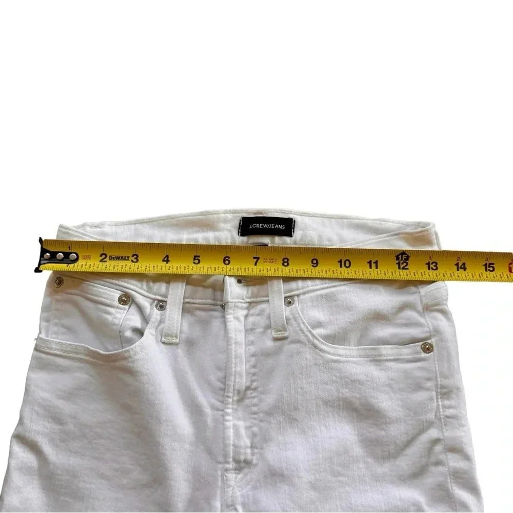 J Crew White Jeans 9” High-rise Toothpick Skinny Denim Pants - Picture 8 of 15